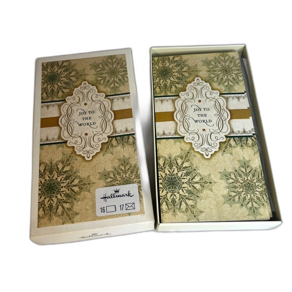 Hallmark JOY TO THE WORLD Christmas Holiday Cards in Box UNUSED 16 Cards
